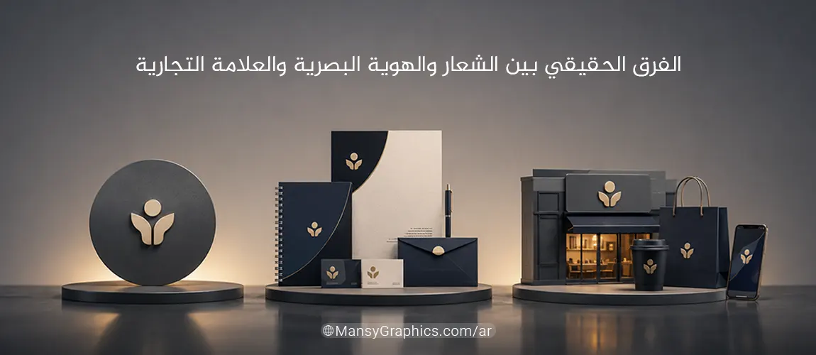 الفرق الحقيقي بين الشعار والهوية البصرية والعلامة التجارية