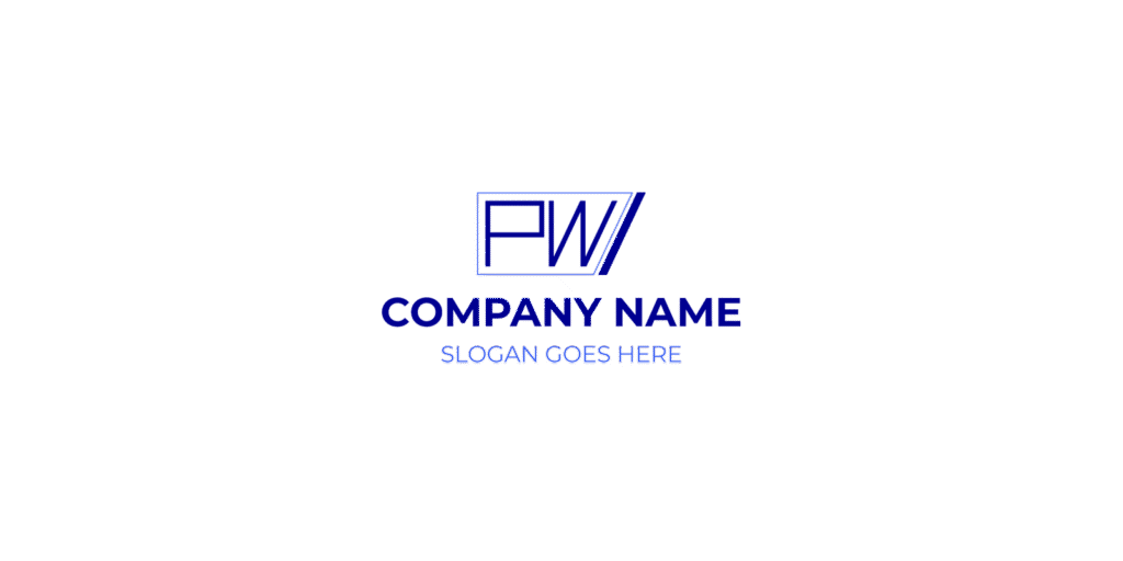 PW Logo for creative and modern brand identity design