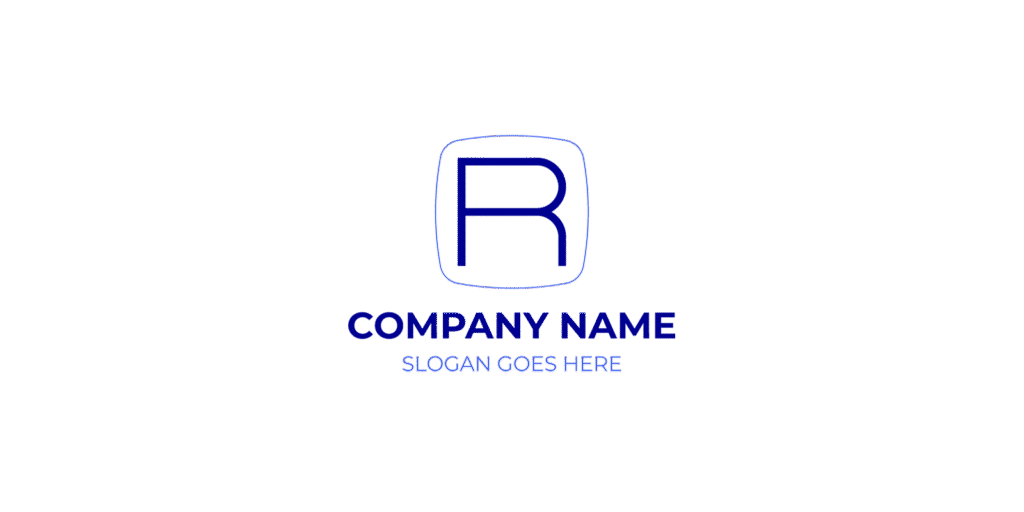 R Logo Minimal design for clean and professional branding