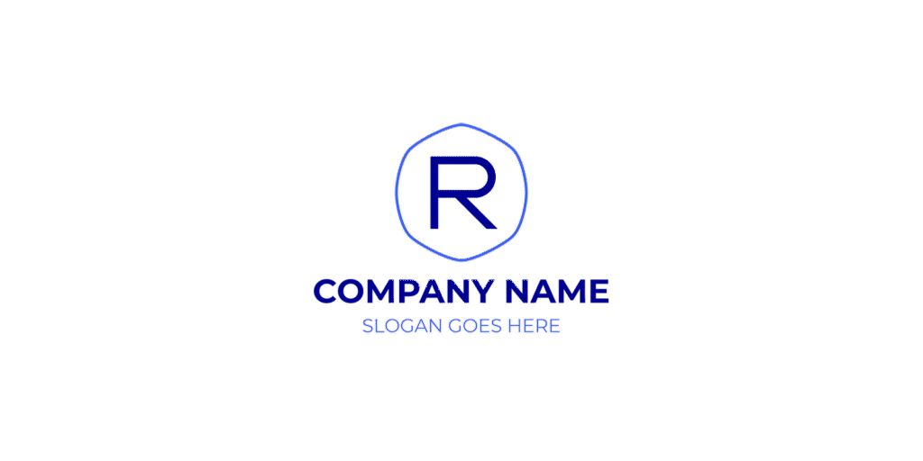R Minimal Logo design ideas for clean and modern branding